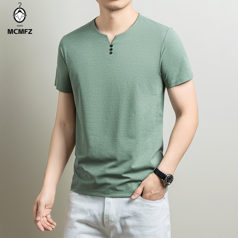 Golf Tees - Basic Henley T-shirt voor heren, comfortabele